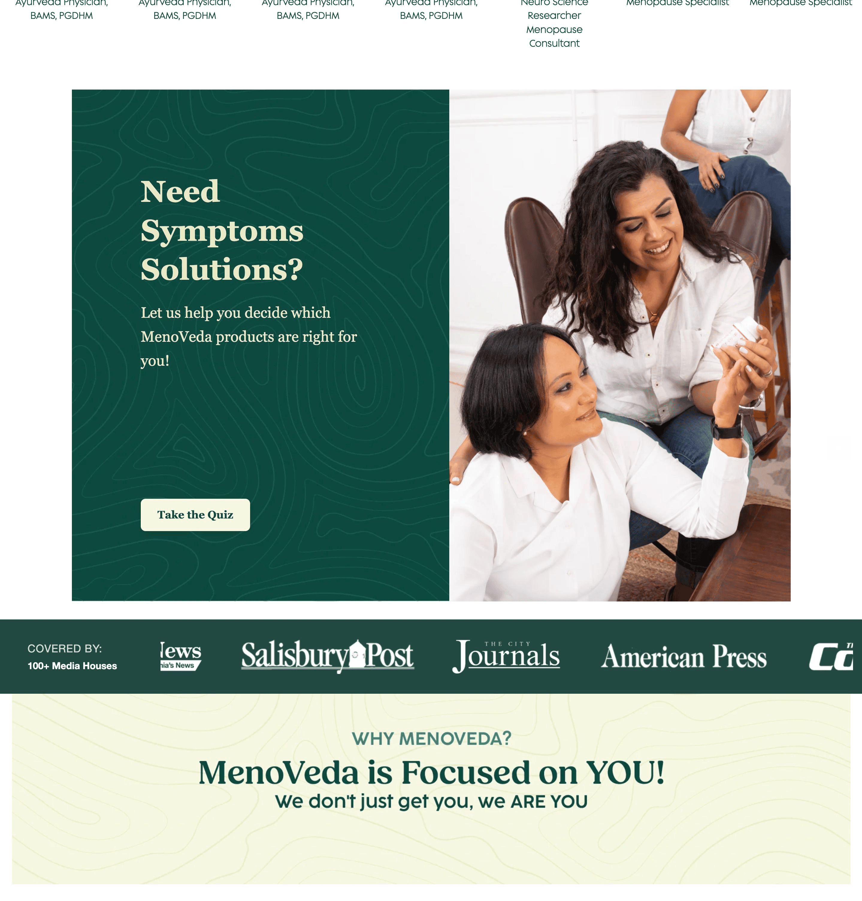 Menoveda Shopify implementation screenshot